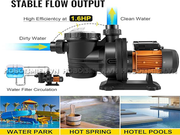 Máy Bơm Nước Bể Bơi Glong Motor