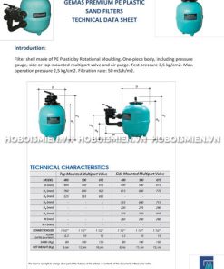 Bình Lọc Bể Bơi Gemas Premium